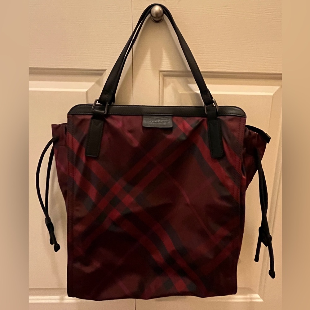 Burberry Checkered Tote Bag